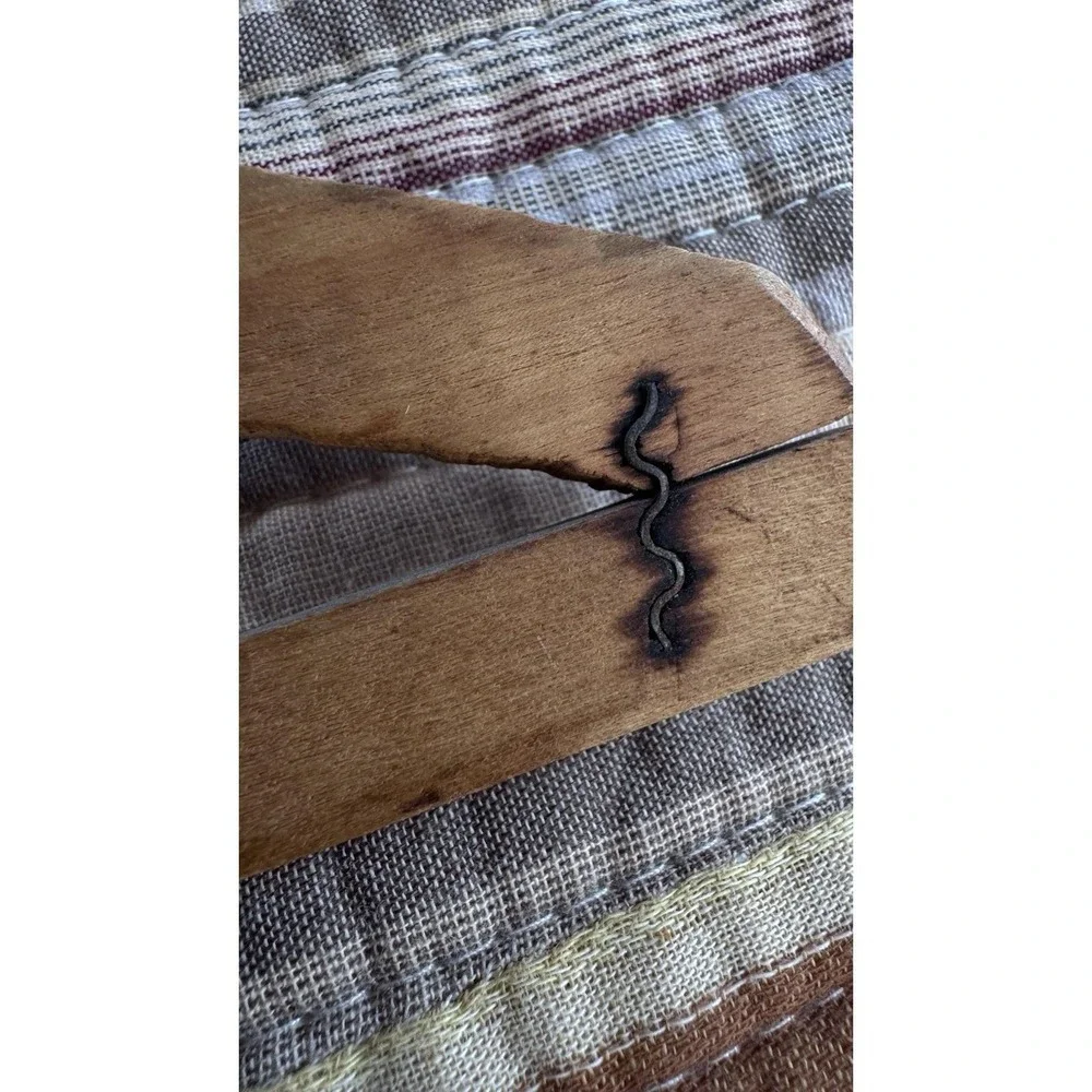 Vtg 5 pc Lot Antique Wire Hangers Advertising Wooden Clothes ny nj fl mo